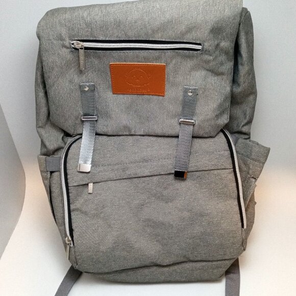 KeaBabies Diaper Bag, Backpack, Gray, Missing Changing Pad - Picture 1 of 11